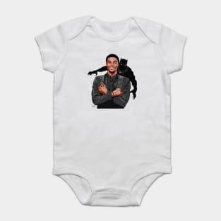 Chadwick Boseman - An illustration by Paul Cemmick Baby Bodysuit